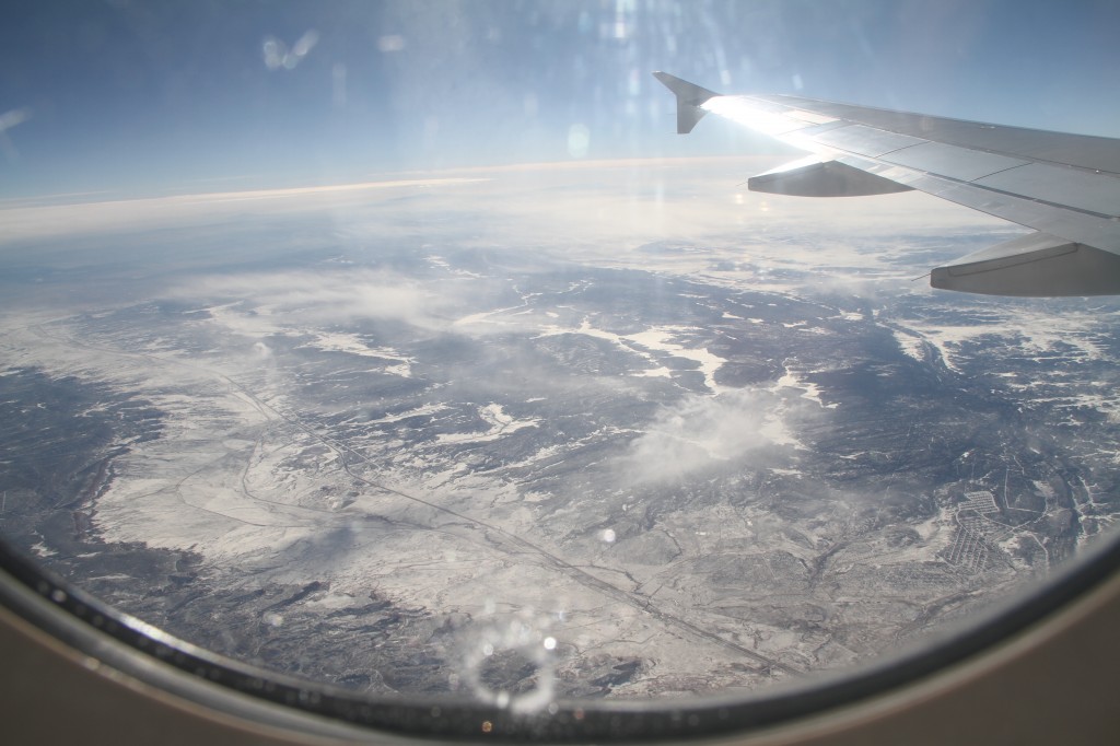 flying across the mountains ny to SD