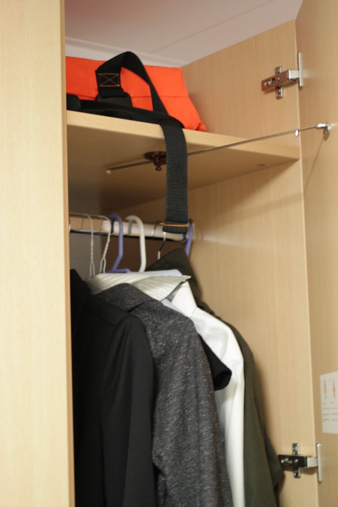 This is the small closet I have my clothing in